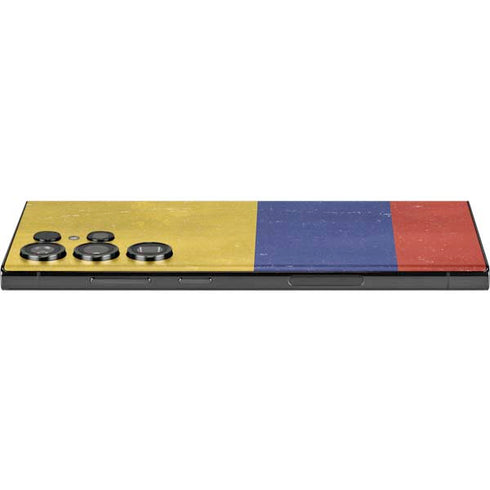 Colombia Flag Distressed Galaxy Skins
